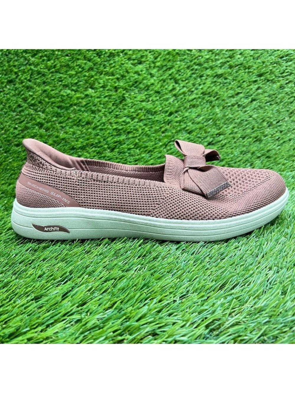 Skechers Arch Fit Inspire Gemma Womens Size 8 Pink Casual Comfort Slip On Shoes